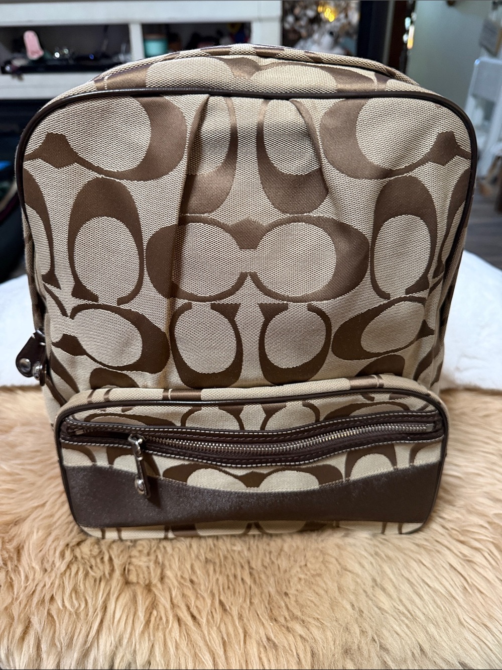 Coach Signature Backpack Brown/Mahogany F77171 NWT